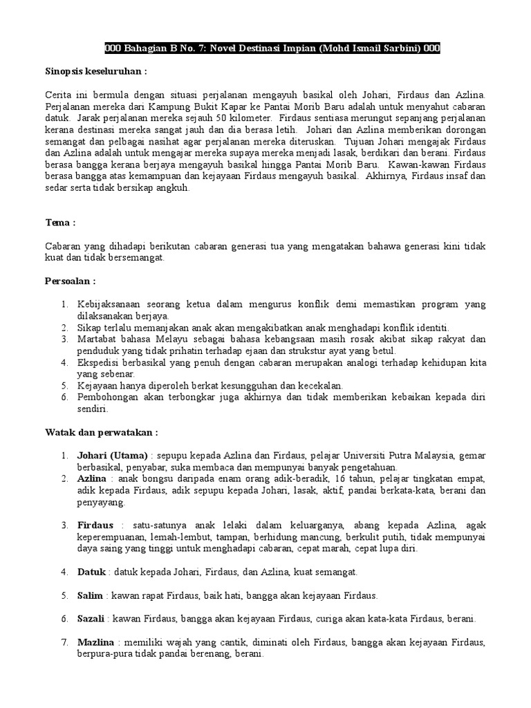 Contoh Soalan Cerpen Oren Tingkatan 1 - Persoalan o