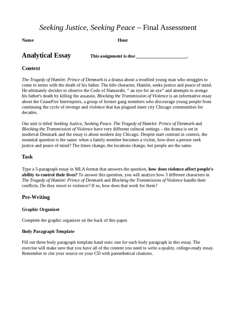 Analytical essay structure picture