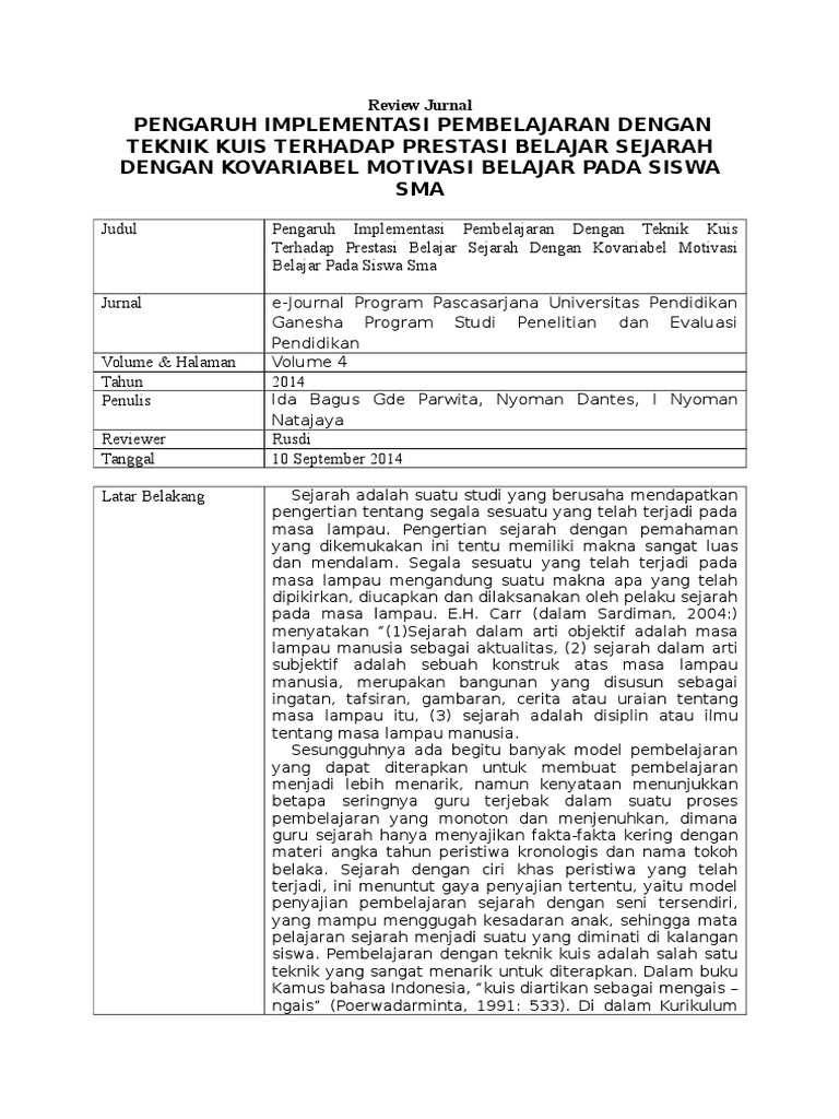 contoh literature review journal