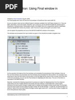 Final Window in Smartforms