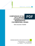 EIGA (2008) - Comparison of EP, USP & JP For Medicinal Gas