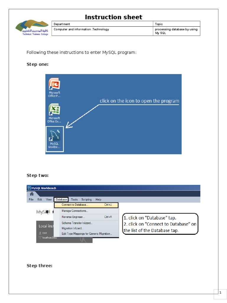 MySQL Database Processing Guide | PDF | Computers | Technology ...