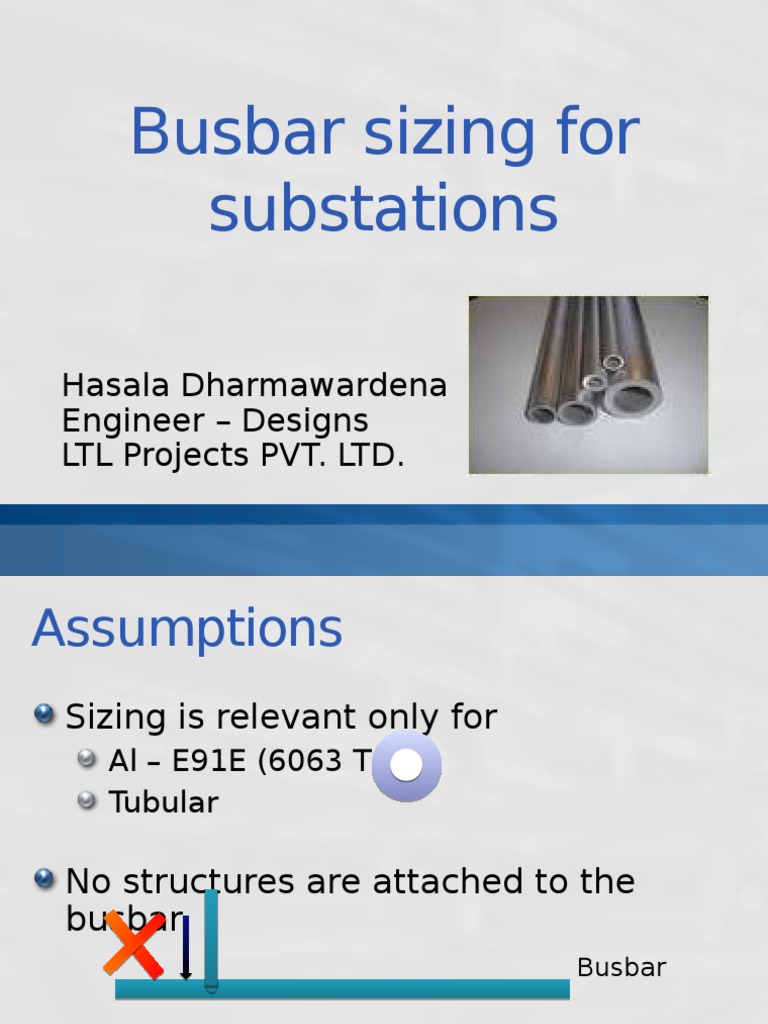 Busbar Sizing For Substation | PDF