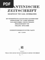 Byzantinische Zeitschrift Jahrgang 37 (1937)