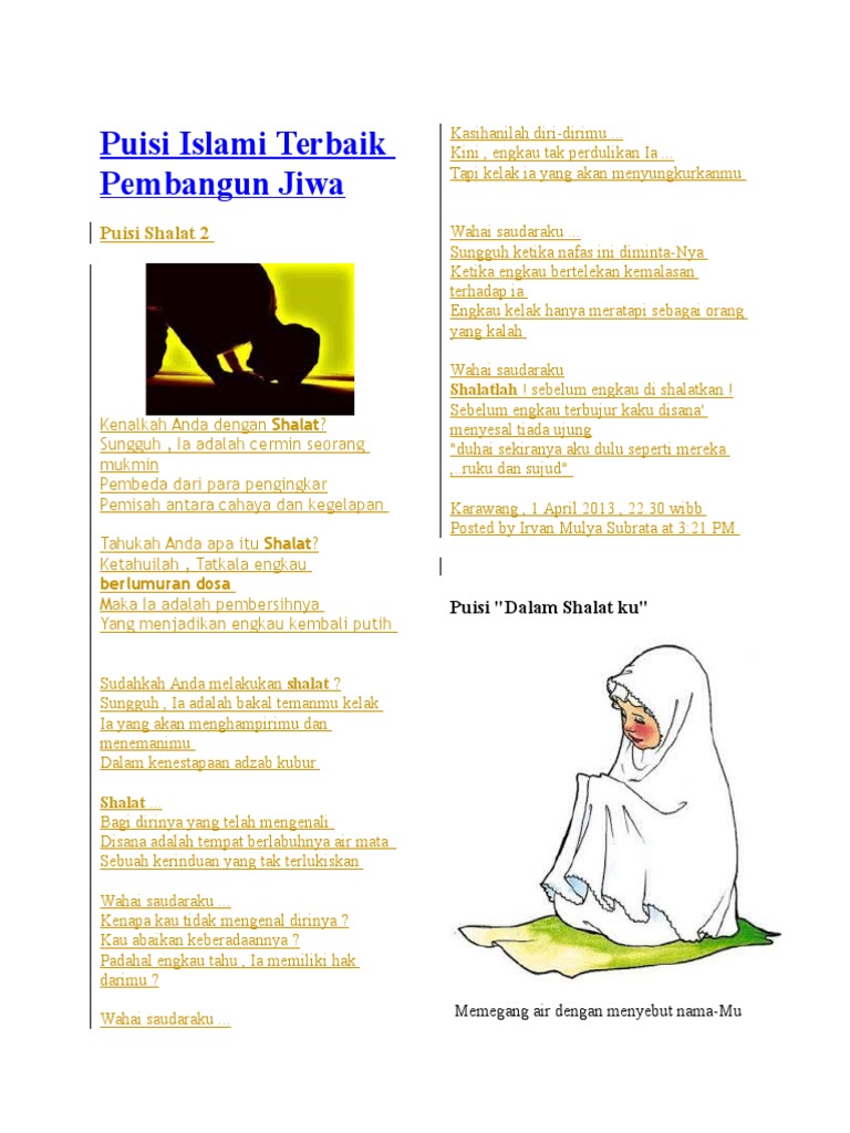 Puisi Shalat