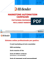 Siseco HI Sender - MARKETING AUTOMATION CAMPAIGN