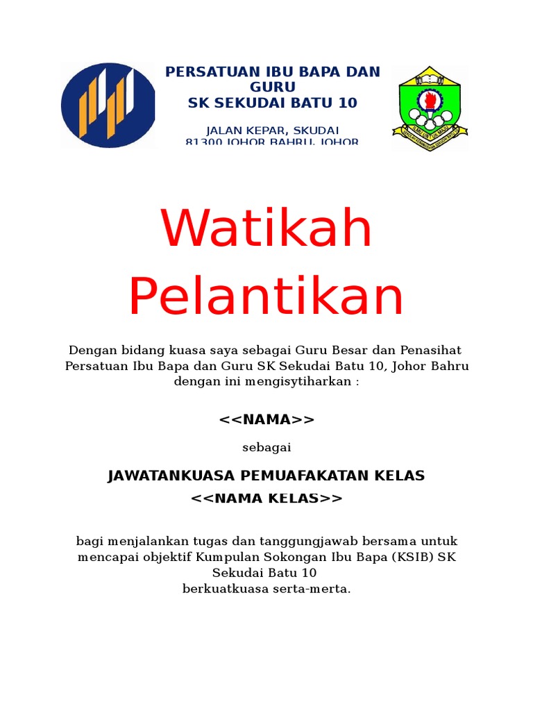 Surat Pekeliling Bidang Kuasa Pengetua Sekolah
