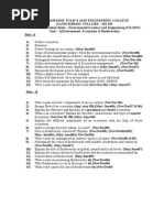 Evs University Question Bank for All Units