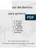 Varios Autores. Diez Piezas Barrocas para Guitarra (Transcripciones)