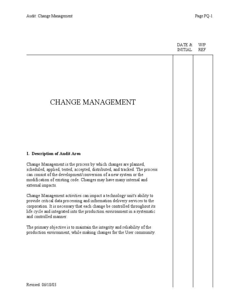 Change Management Apg | PDF