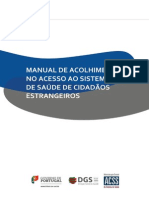 Manual de Acolhimento No Acesso Ao Sistema de Saúde de Cidadaos Estrangeiros