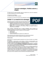 Lectura 2 - El Proceso Estratégico. Análisis Externo y