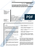 NBR 8953:1992 Concreto para Fins Estruturais - Classificação Por Grupos de Resistência