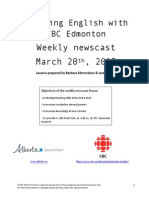 Weekly Newscast March 20, 2015: Learning English With CBC Edmonton