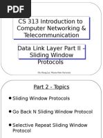 CS 313 Introduction To Computer Networking & Telecommunication Data Link Layer Part II - Sliding Window Protocols