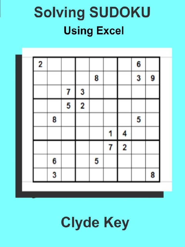 Solving Sudoku Using Excel Microsoft Excel Spreadsheet