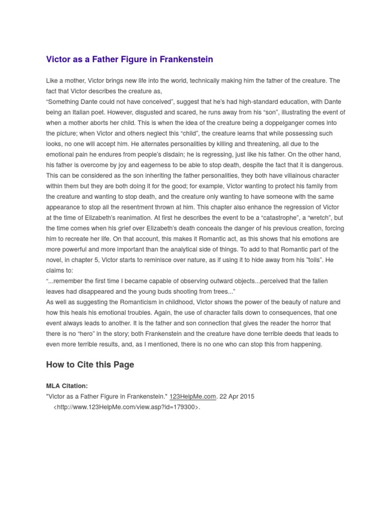 Frankenstein essay topics pdf picture
