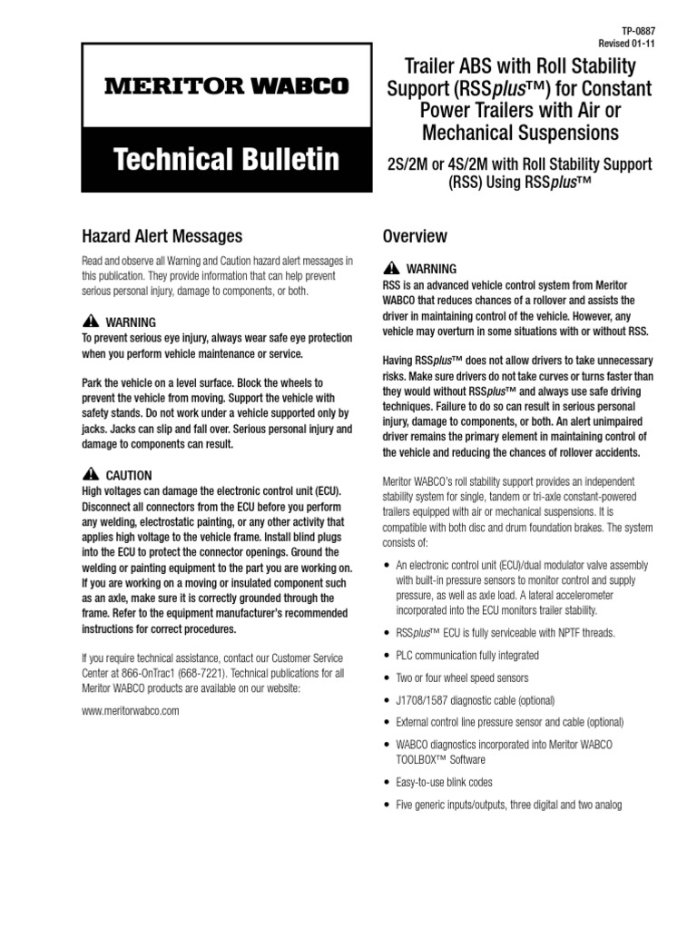 Sistema Antivuelco RSS | PDF | Anti Lock Braking System | Suspension ...