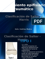 Clasificación Salter Harris lesiones epifisiarias traumáticas