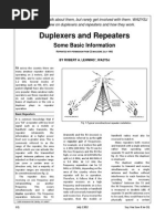 Duplexers and Repeaters Some Basic Information