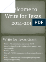 Write For Texas Grant - Staff