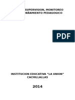 Plan de supervisión educativa IE La Unión 2014