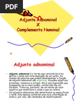 Adjunto Adnominal/Complemento Nominal