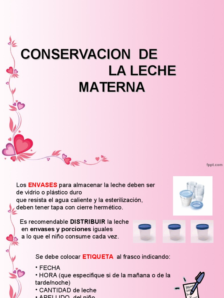 Conservacion de La Leche Materna, PDF, La leche materna