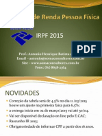 Imposto de Renda Pessoa Fisica CRC 2015