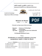 Modélisation Et Commande Adaptative D'un Bras Manipulateur Rigide À 2 Degré de Liberté