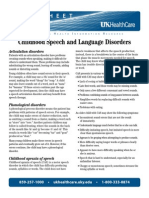 fact sheet child speech lang disorder