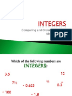Comparing and Ordering Integers Absolute Value