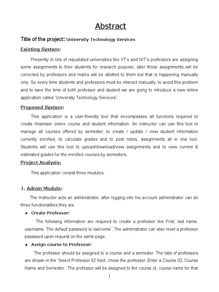 Title of The Project:: Existing System | PDF | Computing Platforms ...