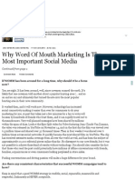 Why Word of Mouth Marketing is the Most Important Social Media