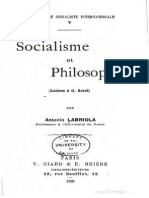 Antonio LABRIOLA - Socialisme Et Philosophie. Léttres A G. Sorel