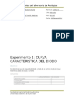 Reporte Experimento 1 - Curva Característica Del Diodo