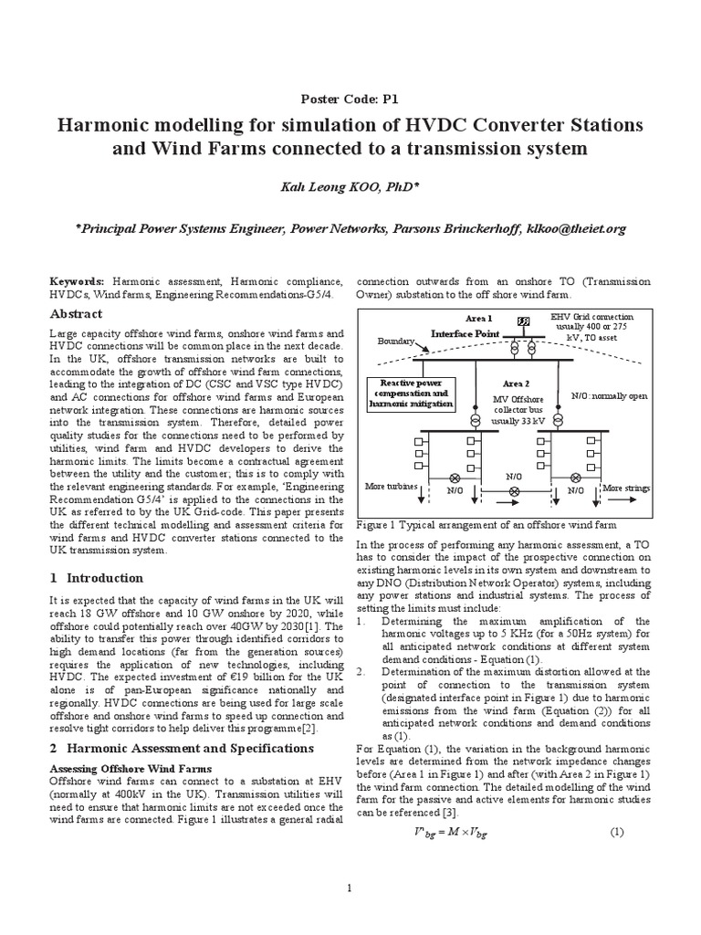 Harmonic Modelling For Simulation of HVDC Converter Stations | PDF ...