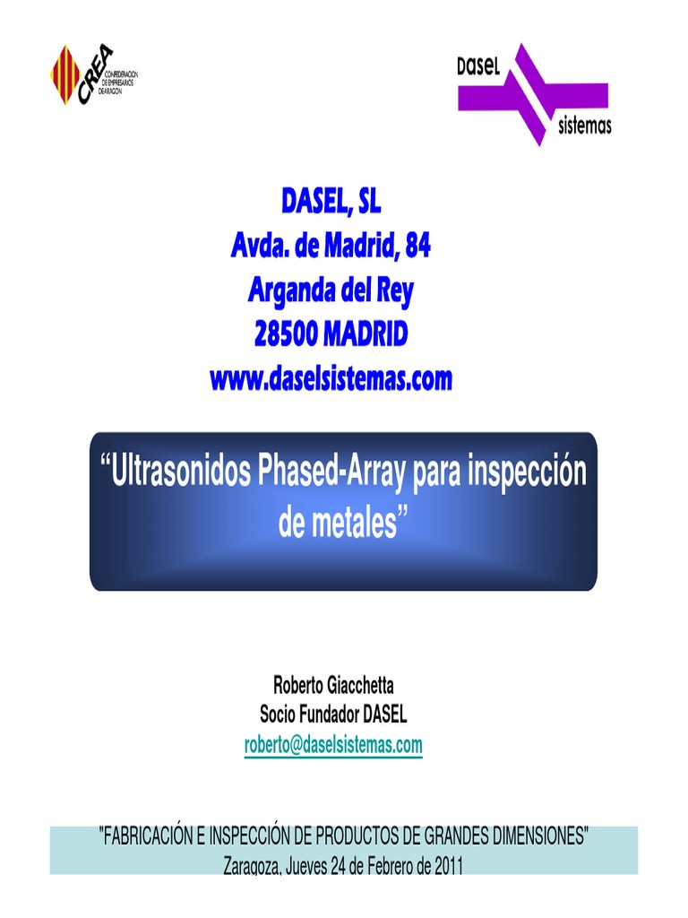 Phased Array en Metales | PDF