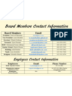 MAGR Board & Employee Contact Information