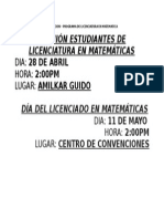 Reunión Estudiantes de Matemáticas