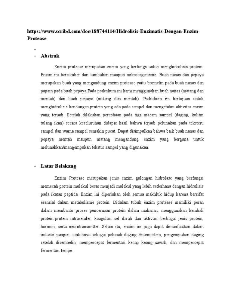 Enzim protease pdf