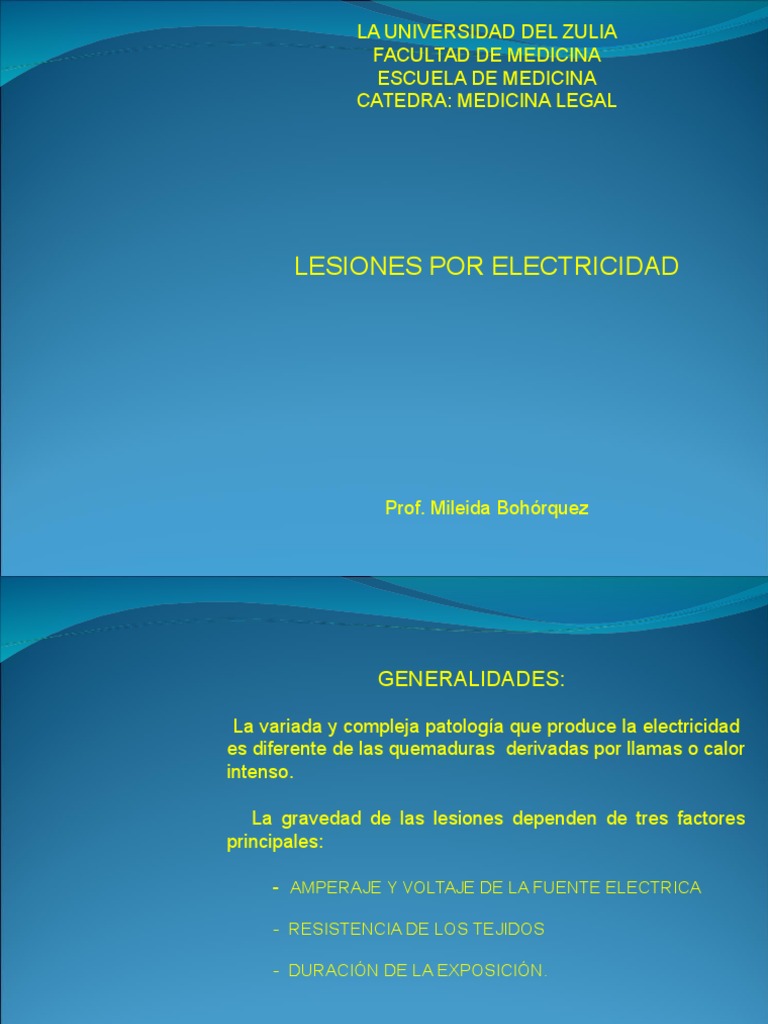 Lesiones por electricidad y quemaduras | PDF | Quemar | Descarga eléctrica