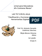 Clasificación y Funciones de Las Herramientas Digitales