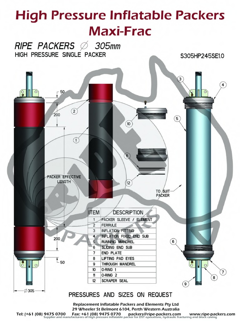High Pressure Inflatable Packers Overview | PDF | Technology & Engineering