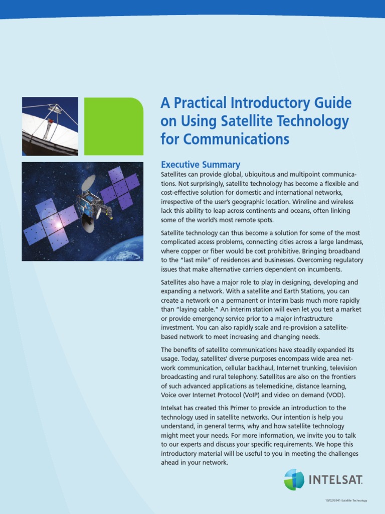 Satellite Technology for Global Communications | PDF | Science ...