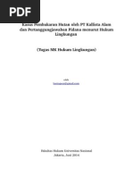 Download Kasus Pembakaran Hutan oleh PT Kallista Alam dan Pertanggungjawaban Pidana menurut Hukum Lingkungan  by Barto Gees SN262795810 doc pdf