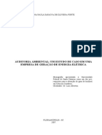 Auditoria Ambiental - Um Estudo de Caso em Uma Empresa de Geração de Energia Elétrica PDF