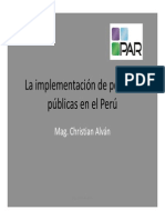 La Implementacion de Politicas Publicas en El Peru