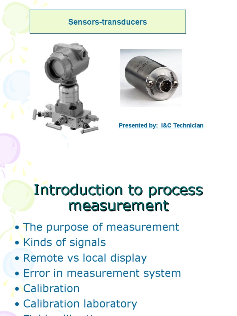1. Sensors Transducers Presentation Ph Flow Measurement