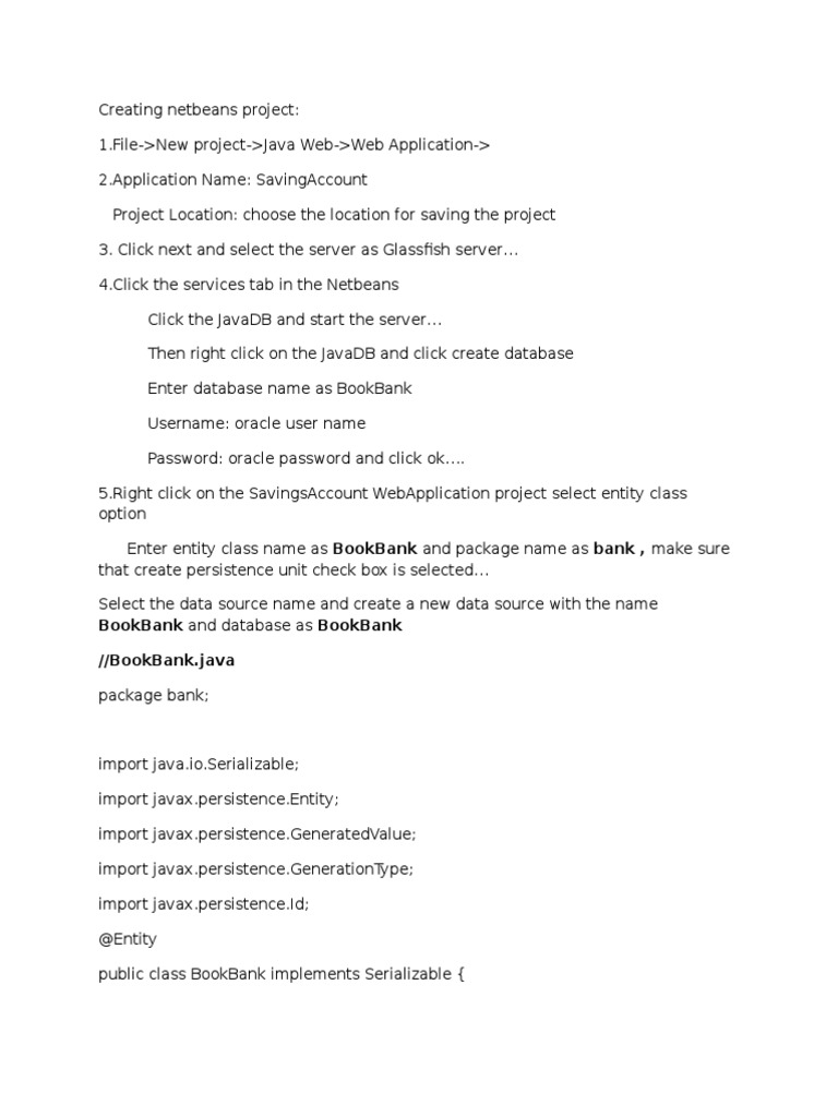 Entity Bean Programm PDF Enterprise Java Beans Computing